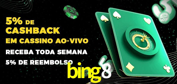 Promoções do cassino ao Vivo bing8